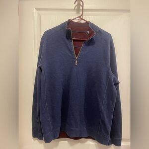 Tommy bahama mens pullover sweatshirt size medium‎ blue quarter zip up